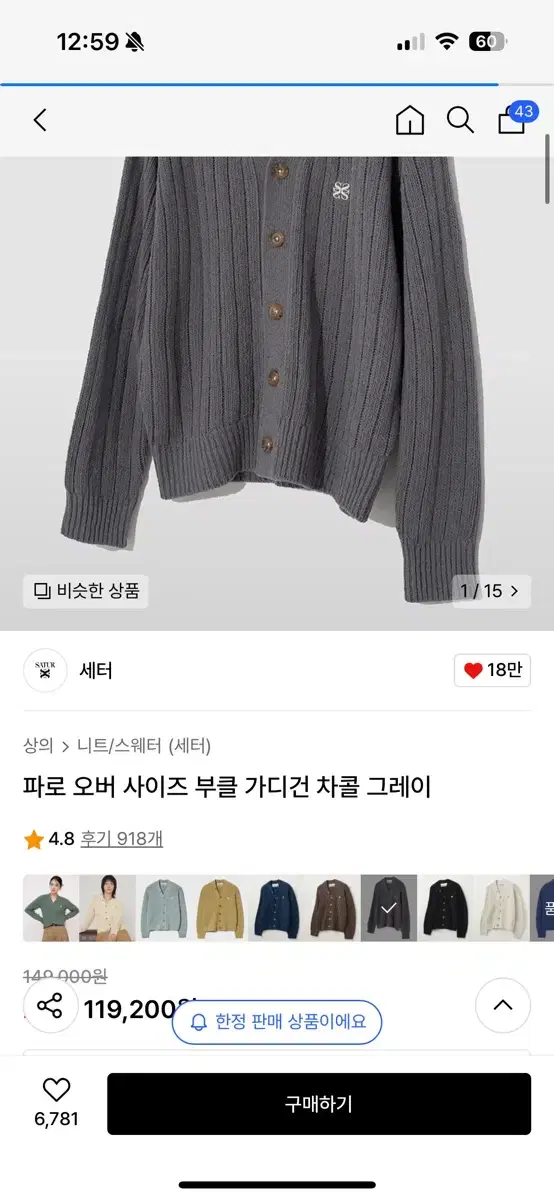 세터 가디건